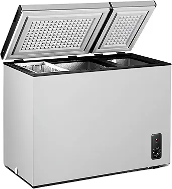 7.0 Cubic Feet Chest Freezer with Removable Basket Free Standing Top Open Door Quiet Deep Freeze with Adjustable Temperature for Home/Kitchen/Office/Bar, TEF854