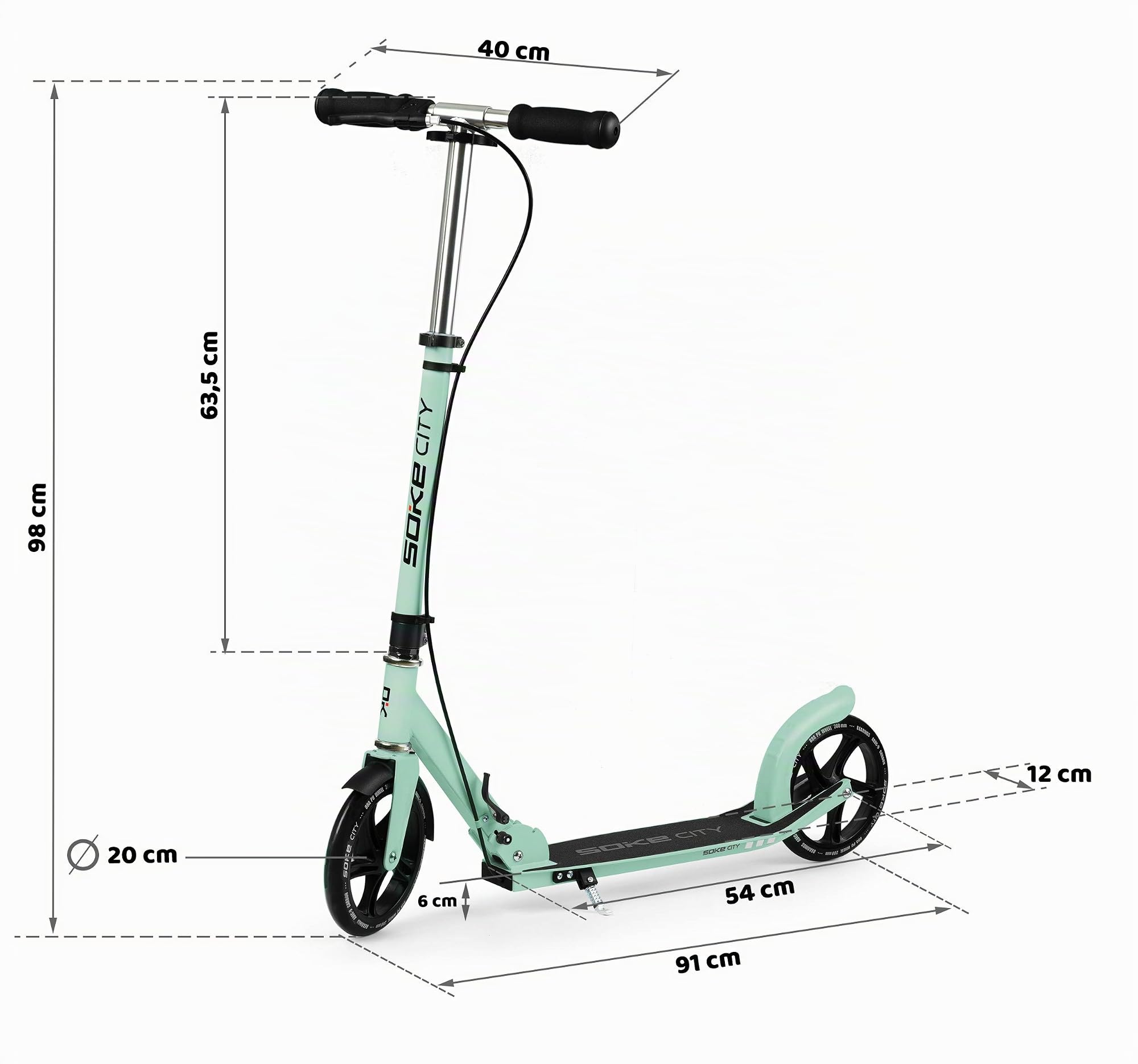 Soke Cityroller Scooter Roller Tretroller Kickroller Kickscooter City