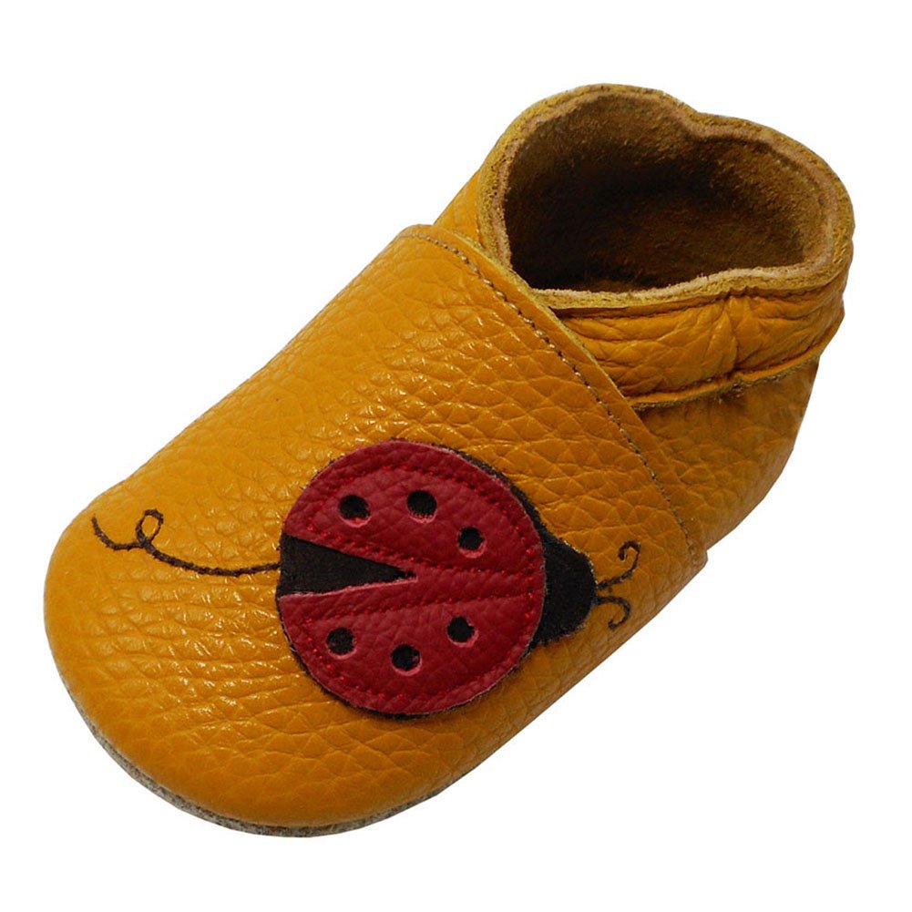 YIHAKIDS Krabbelschuhe Babyschuhe Leder Babyhausschuhe Lauflernschuhe Lederpuschen Jungen Mädchen Hausschuhe 0-3 Jahre