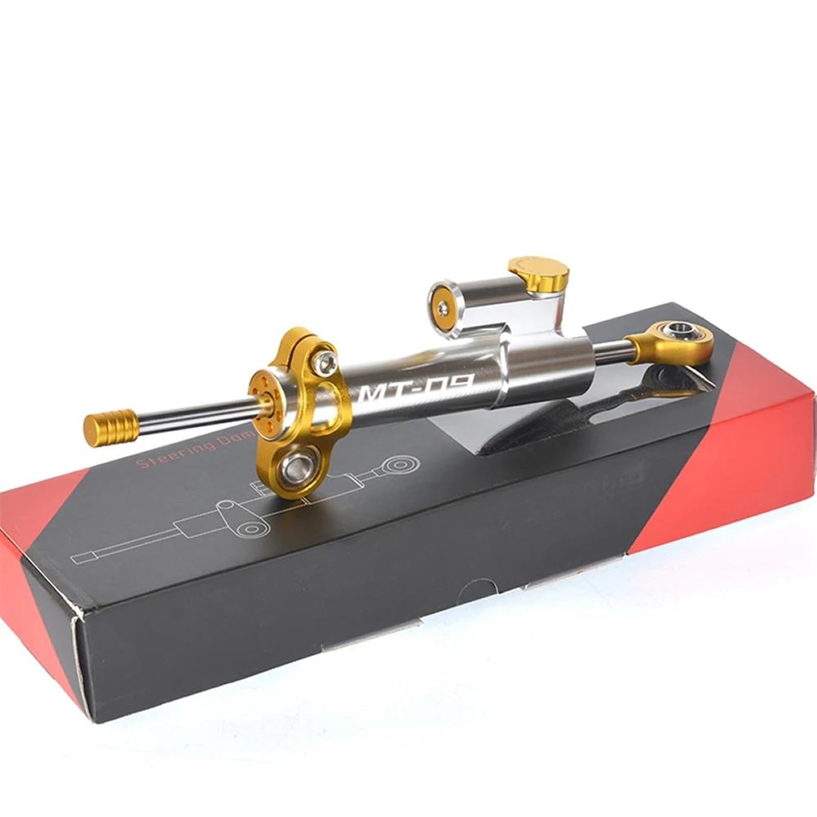 CNC Stabilizzatore Ammortizzatore di Sterzo per Moto per Yamaha MT09 MT-09 2013-2023 2021 2022 Controllo Stabilizzazione dello Sterzo di Sicurezza Regolabile Ammortizzatore(X-2)