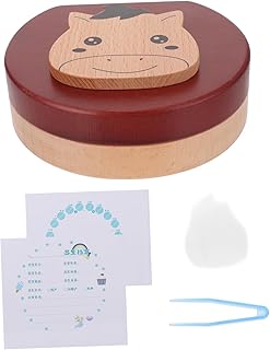 Wooden Retainer Case Shower Party Favors Safe for Boys and Girls Fetal Hair Saver Tooth Fairy Holder