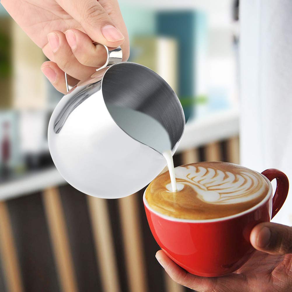 Brocca per schiuma di latte, in acciaio inox, per caffè e latte, 300 ml