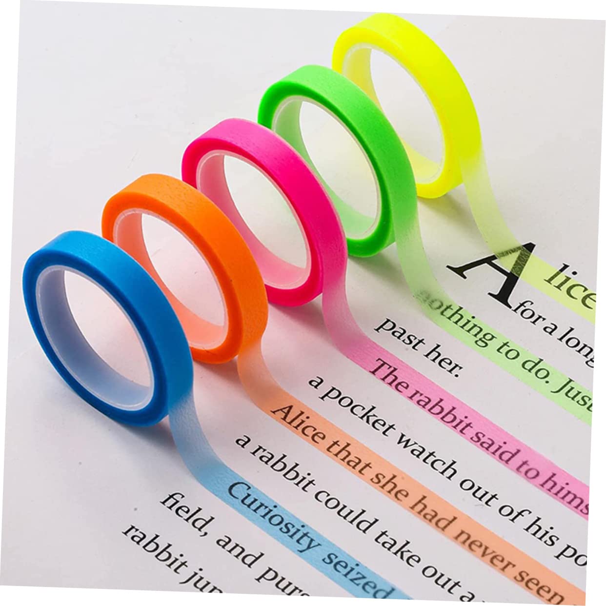 STOBOK 80 Rollen Ultradünne Index-aufkleber Buchfahnen Registerkarten Tagebuch-klebeband Geführte Lesestreifen Dekoratives Scrapbooking-klebeband Tragbar Das Haustier Blinddarm