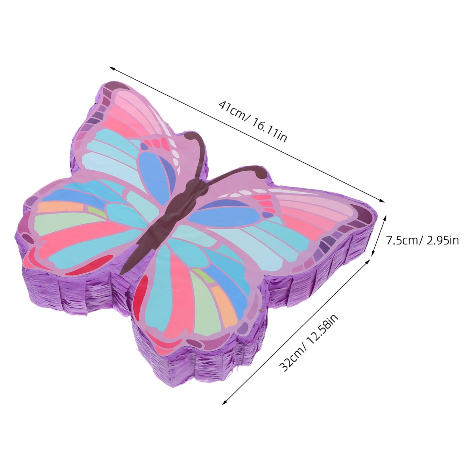 Ipetboom Piñata de Palo Temática Morada para Fiesta Infantil, Incluye Palo, Antifaz y 50 G de Confeti, Decoraciones para Cumpleaños de Niñas, Juguete para Romper y Rellenar con Dulces