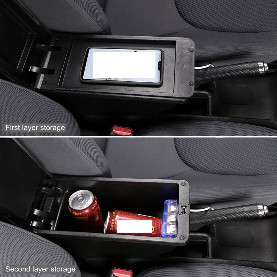 センターコンソール二層収納ボックス にとってスズキ用 SX4 アームレスト ボックス中央ストア コンテンツ ストレージ ボックス二重