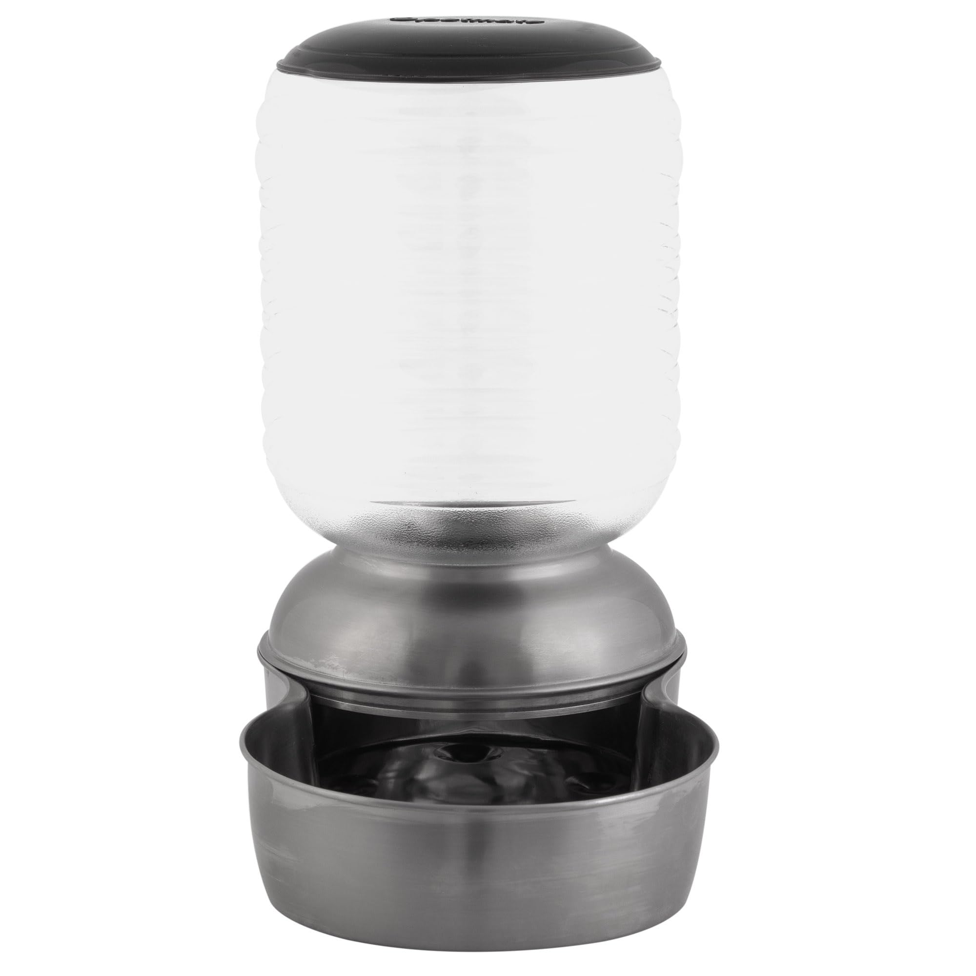 Petmate REPLENDISH - Mangiatoia per gravità in acciaio INOX, 2,3 kg