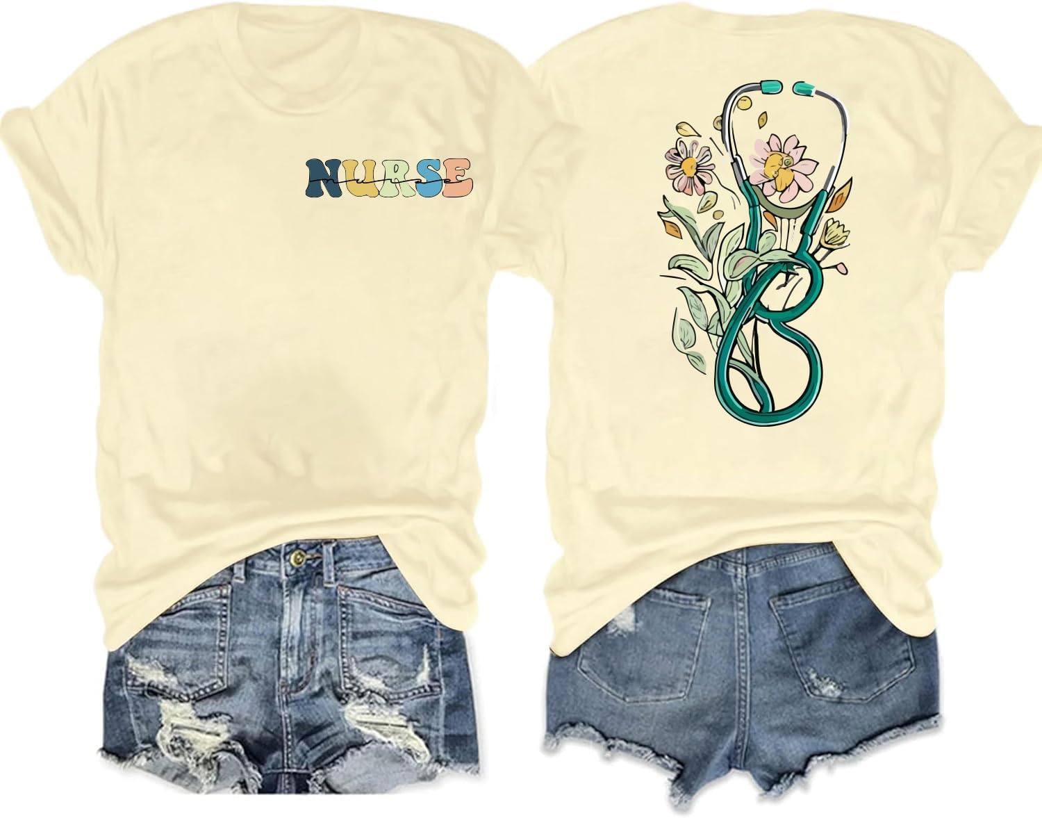 Nurse Shirt Nurse Life Tshirt Nursing Student School Nurses Week Nurse Day Gift Casual Short Sleeve Tops