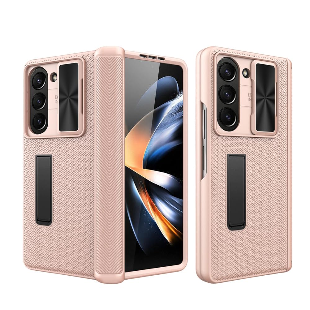 Coque Samsung Z Fold 5 protection antichoc PC rigide or avec béquille de support - 8