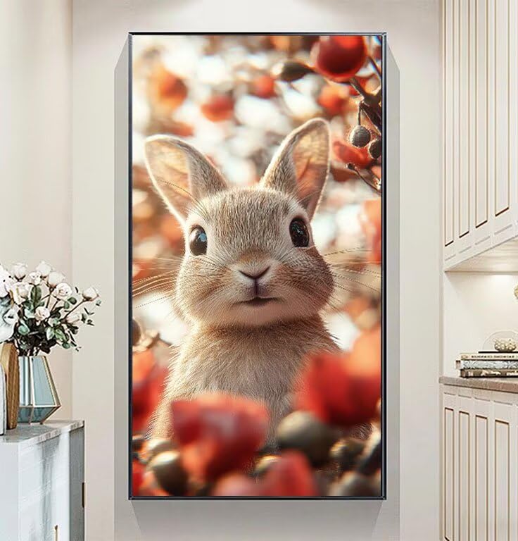 Diamond Painting Lapin 90x180cm grande toile kit complet de broderie diamants 5D - 2