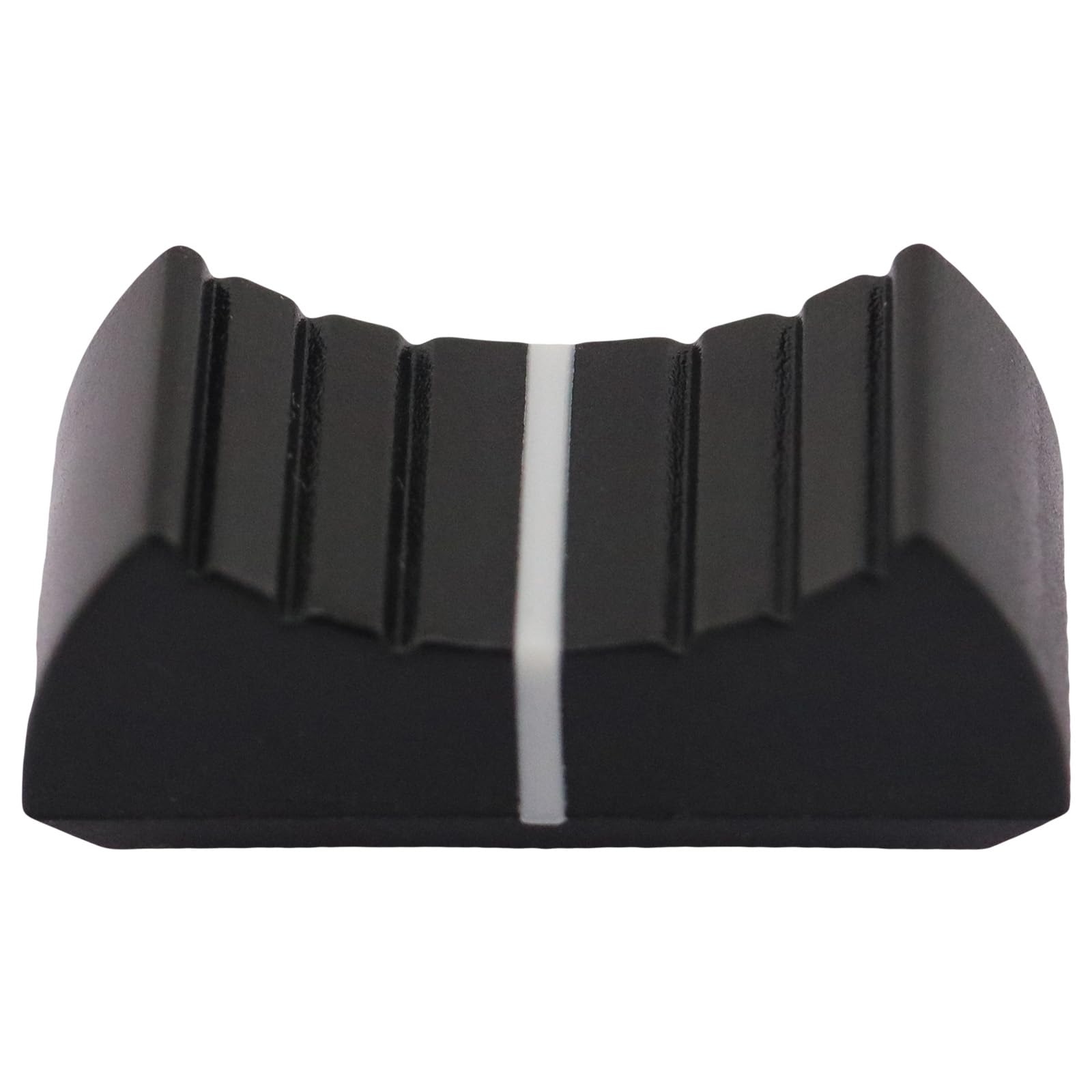 8mm Hole Black Body Linear Slider/Fader Caps Pack of 10 (White) - Image 3