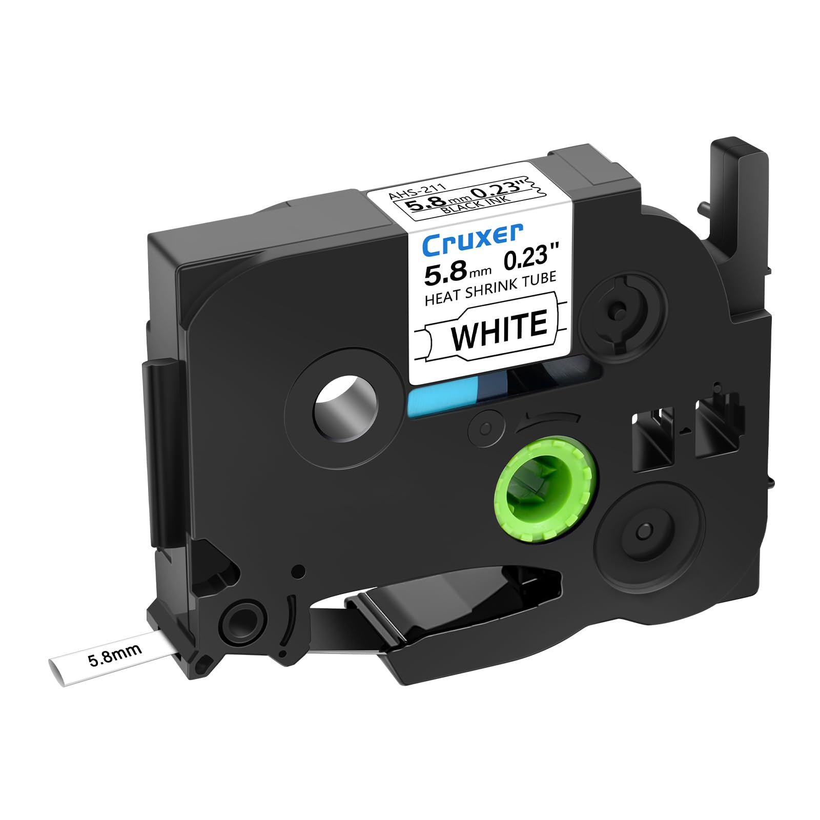 50er-Pack Ersatz für 5,8 mm HSE-211 Schwarz auf Weiß Kompatibel Ptouch