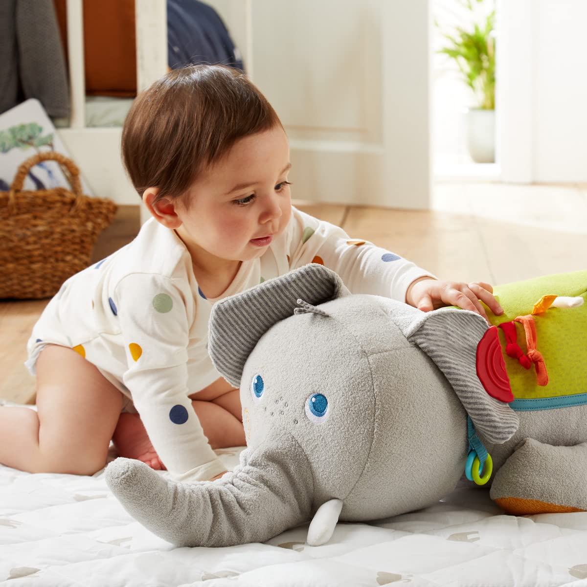 HABA 306454 - Entdeckertier Elefant, Multifunktionsspielzeug ab 6 Monaten