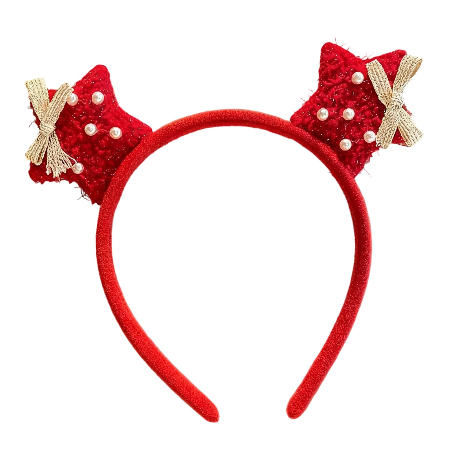 MICFENY Stylish Snowflake Hairband Bowknot Headwear User Friendly Design Headpiece For Holiday Event Family Gatherings