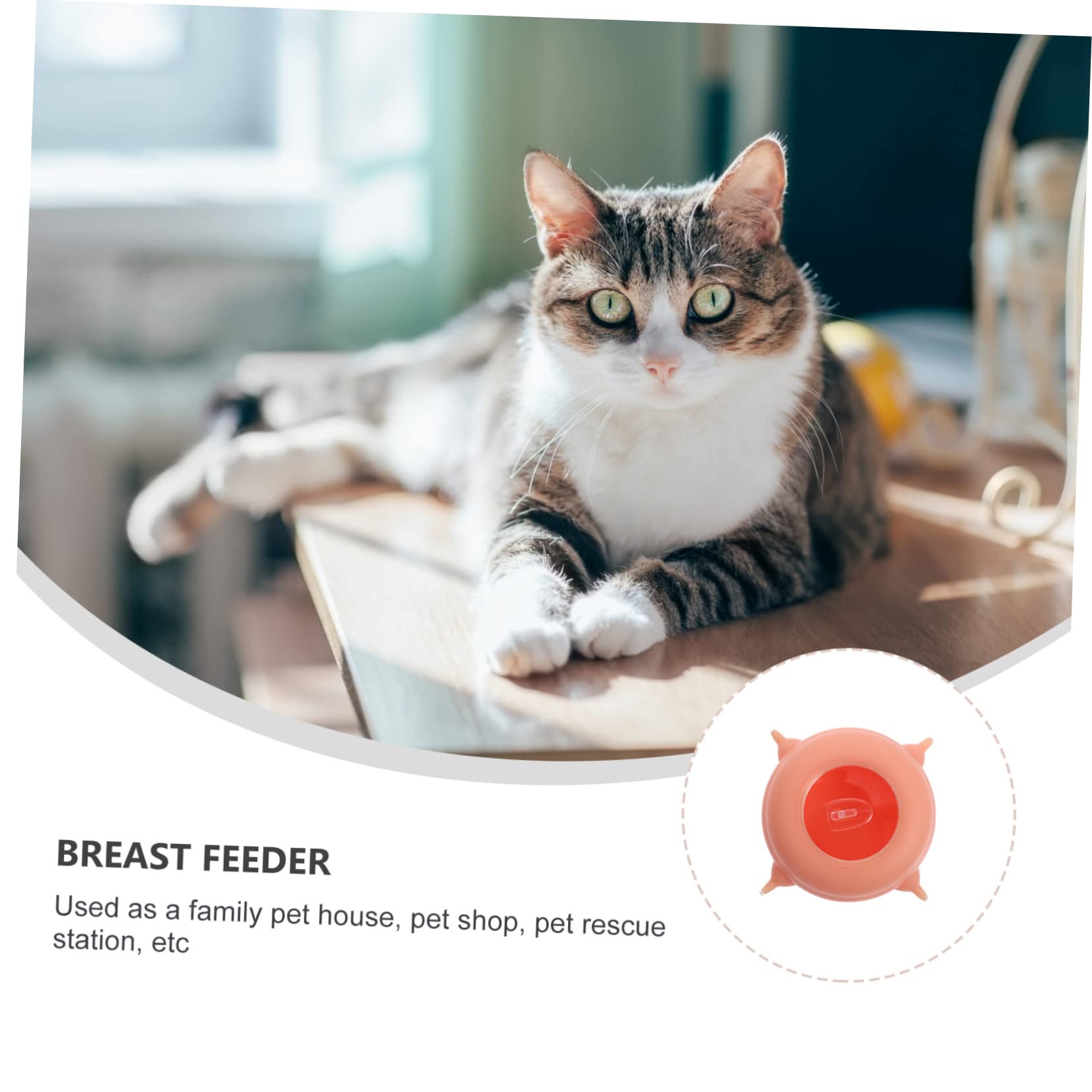 Amamantador de Cachorros Tetinas de Silicona Rosa, Alimentador Fácil de Almacenar para Pequeños Mascotas en Lactancia, Adecuado para Gatitos y Perros Recién Nacidos