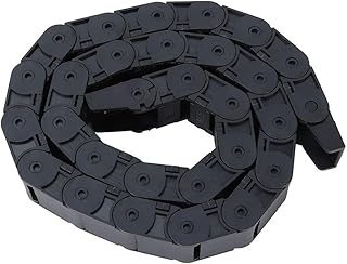 R38 18x25mm Black Nylon Cable Drag Chain Wire Carrier Drag Chain Bridge Type Open Cable 1M Length for 3D Printer CNC Machine