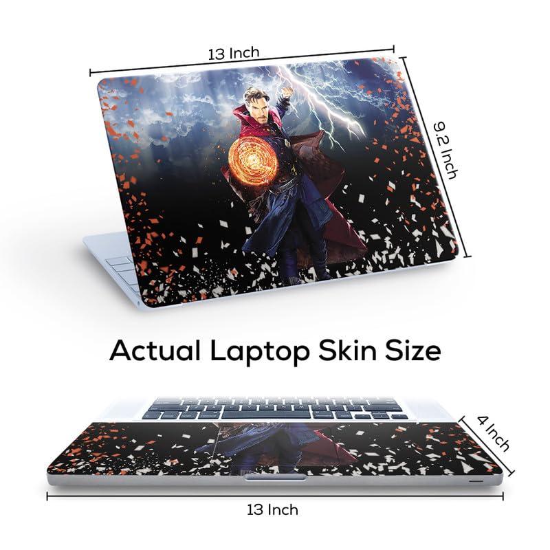 Image of Galaxsia DR. Strange Full Vinyl Laptop Skin /Sticker /Cover for 13 to 13.3 Inches Laptops Laminated-Removable-HD Quality Compatible for Hp-Dell-Sony-Lenovo-Asus etc.(13x9.2 Inches)