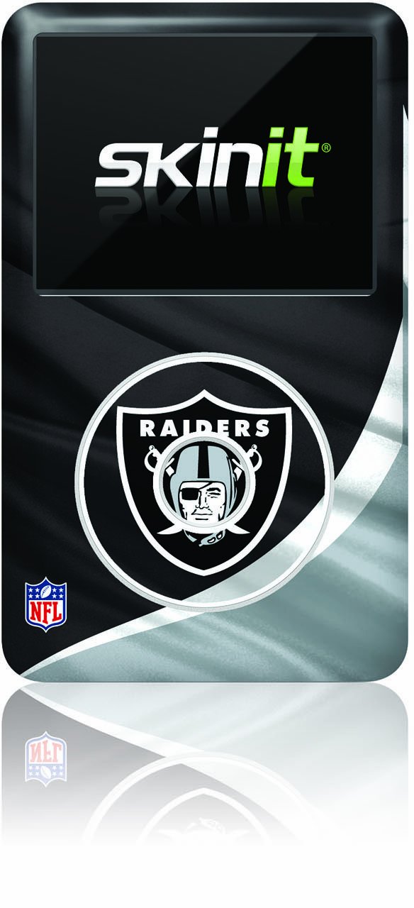 Skinit Decal MP3 Player Skin Compatible with iPod Classic (6th Gen) 80GB - Officially Licensed NFL Las Vegas Raiders Design