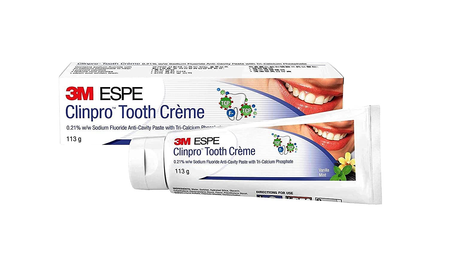 3M Clinpro Tooth Creme NaF Anticavity Toothpaste 113g (Vanilla + Mint) dental products teeth whitening (B09CDMDW95) Amazon Price History, Amazon Price Tracker
