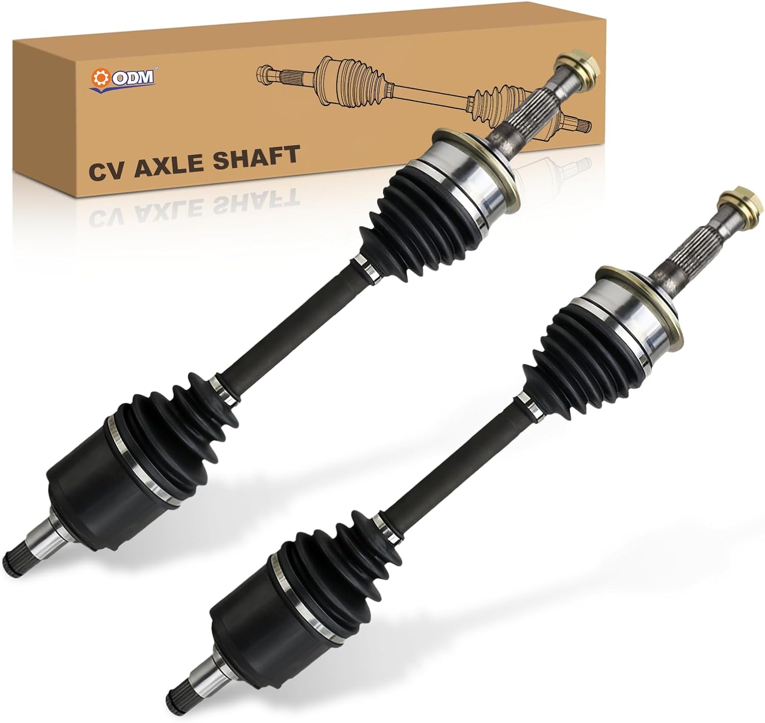 ODM Front Left and Right CV Axle Shaft Assembly for 2000-2006 Toyota Tundra 2001-2007 Toyota Sequoia 4WD, Driver andPassenger Side CV Axle, TO-8-8539 665194