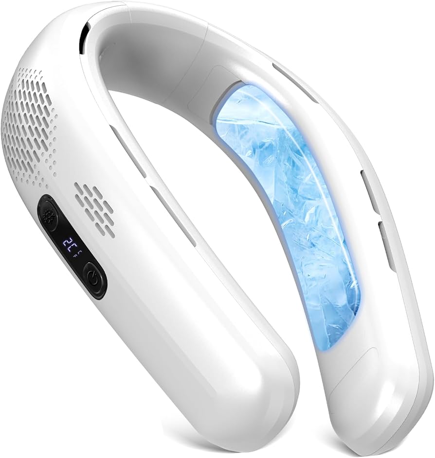 ネッククーラー 冷却プレート 首掛け扇風機（冷暖房） Amazon | 冷暖房 ネッククーラー 3つ冷却プレート搭載 瞬間冷却