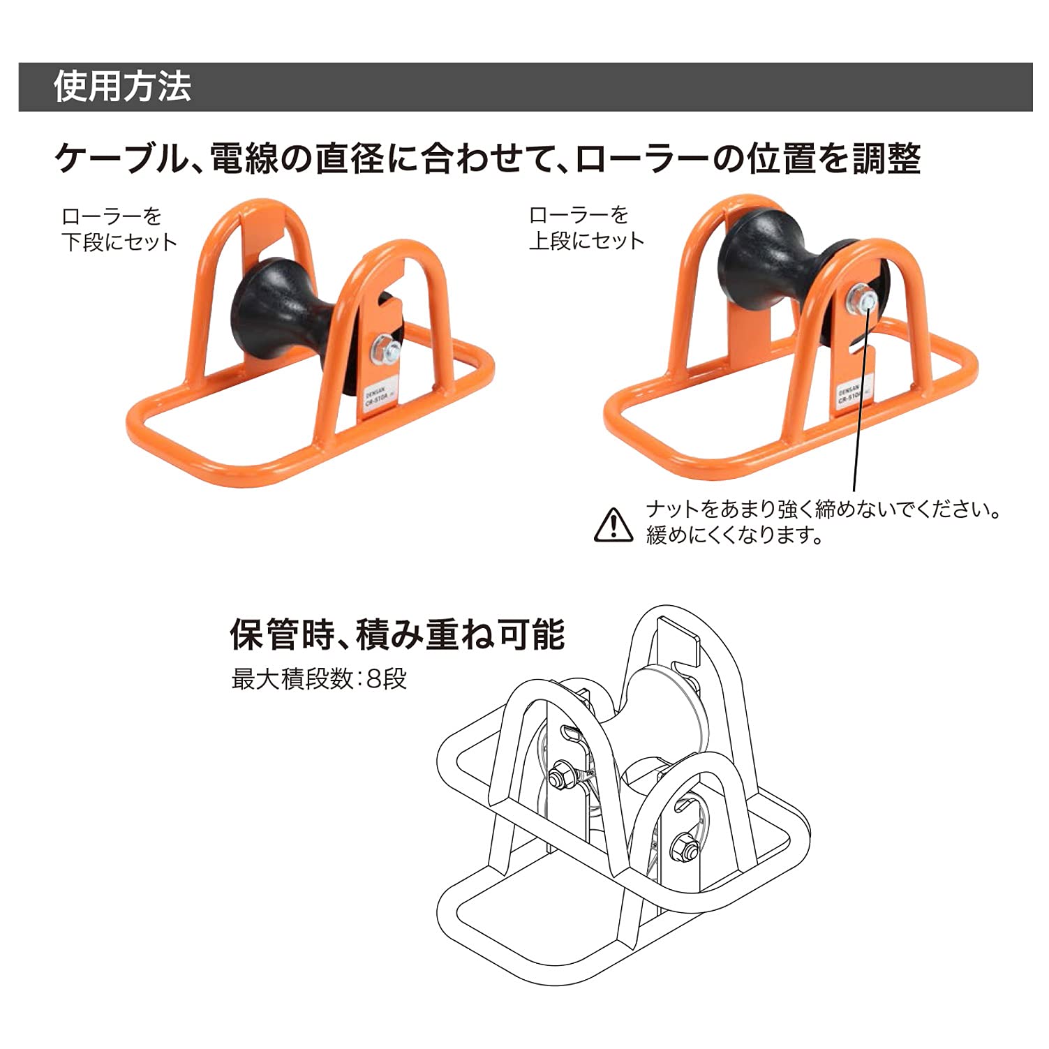 デンサン CR-510 ケーブルローラー 4個セット【市川行徳店】【店頭取引限定】【中古】管理番号：ITA0GHZ0LAE8 JEFCOM（ジェフコム） デンサン CR-510 ケーブルローラー (64010222