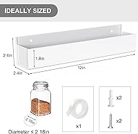 Vista 2 de PMMASTO Adhesive Acrylic Spice Rack Organizer for Wall with Nano Double Sided Tape, Spice Shelf Organization for Kitchen Cabinet Door/Pantry Door
