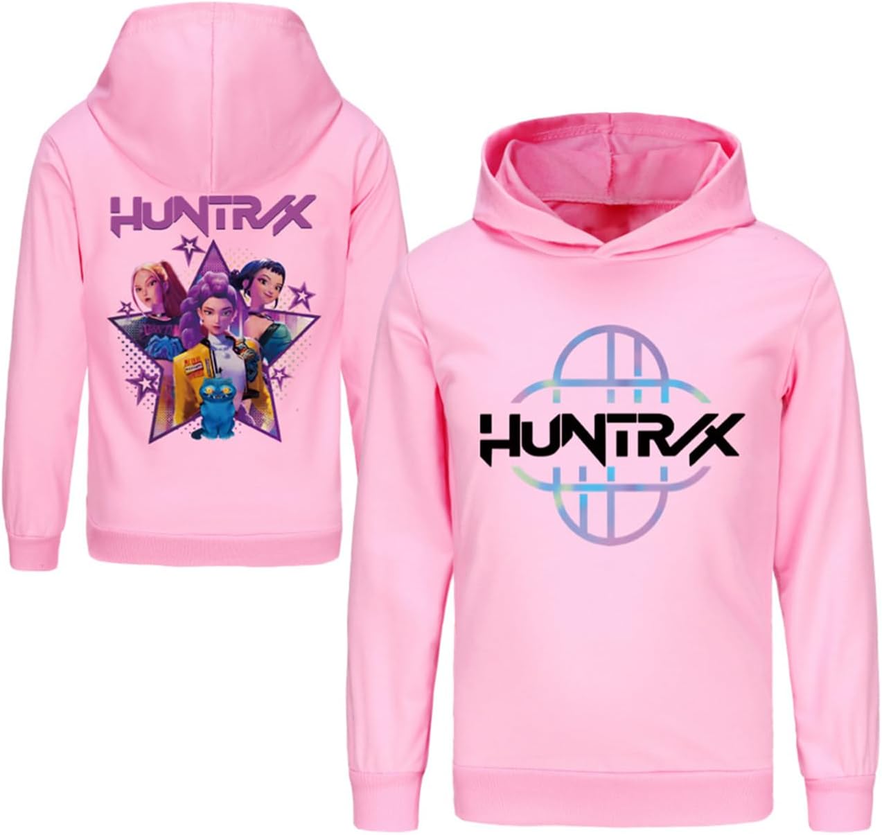 SaiDeng Huntrix Kpop Hoodie & Jogginghose Set – Anime Kapuzenpullover Mit Mira, Rumi, Zoey Print