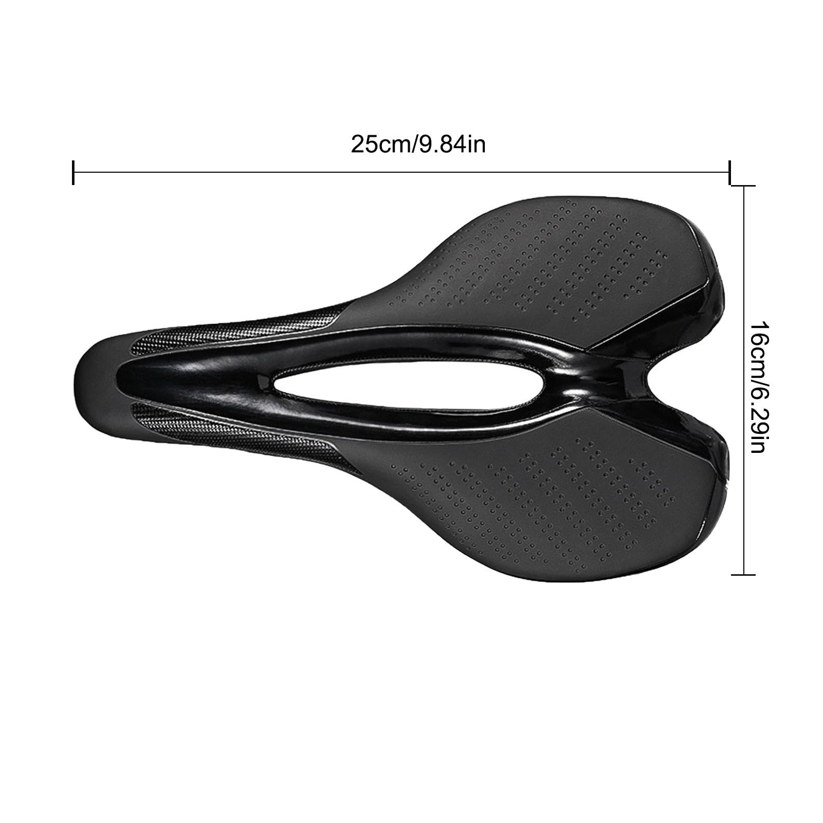Sillín de Bicicleta de Carretera - Cojín Impermeable para Asiento de Bicicleta de montaña - Reemplazo de sillín de Bicicleta Antideslizante con Orificio Hueco Transpirable Acolchado,