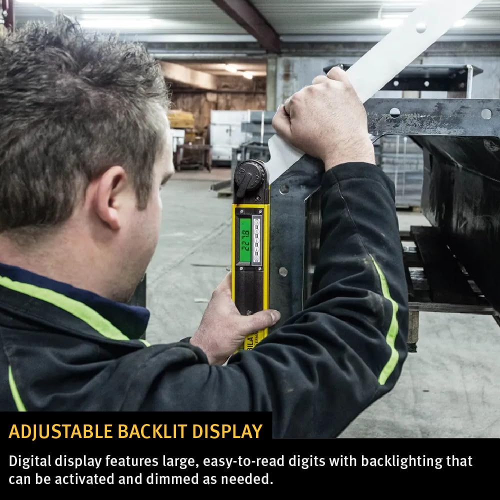 Stabila 39032 TECH 700 DA medidor de ángulo electrónico digital, de 32 pulgadas, nivel de burbuja y bisel
