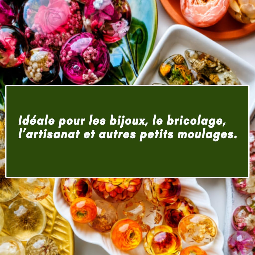 Resine Époxy Tres Liquide ‘LIQUIDISSIMA’ 3,2 Kg Pour Créations, Bijoux, Objets De Decoration – Ultra Transparente – Resine Liquide Pour Moules Très Détaillés et Inclusions