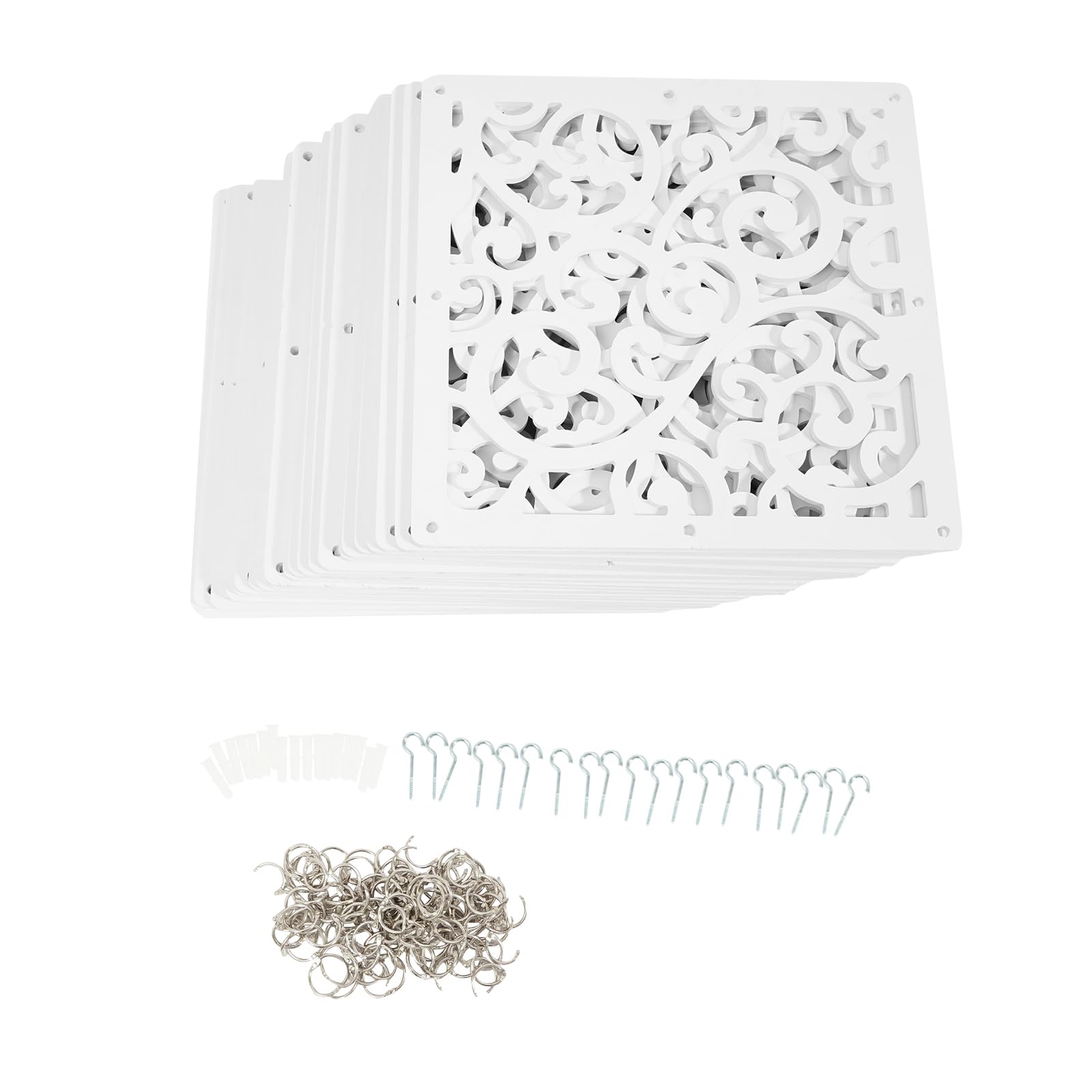 WooDerson 24 separadores de ambientes colgantes, de resina de PVC, biombo colgante, para puertas, salones, ventanas y dormitorios (24, flor de vid)