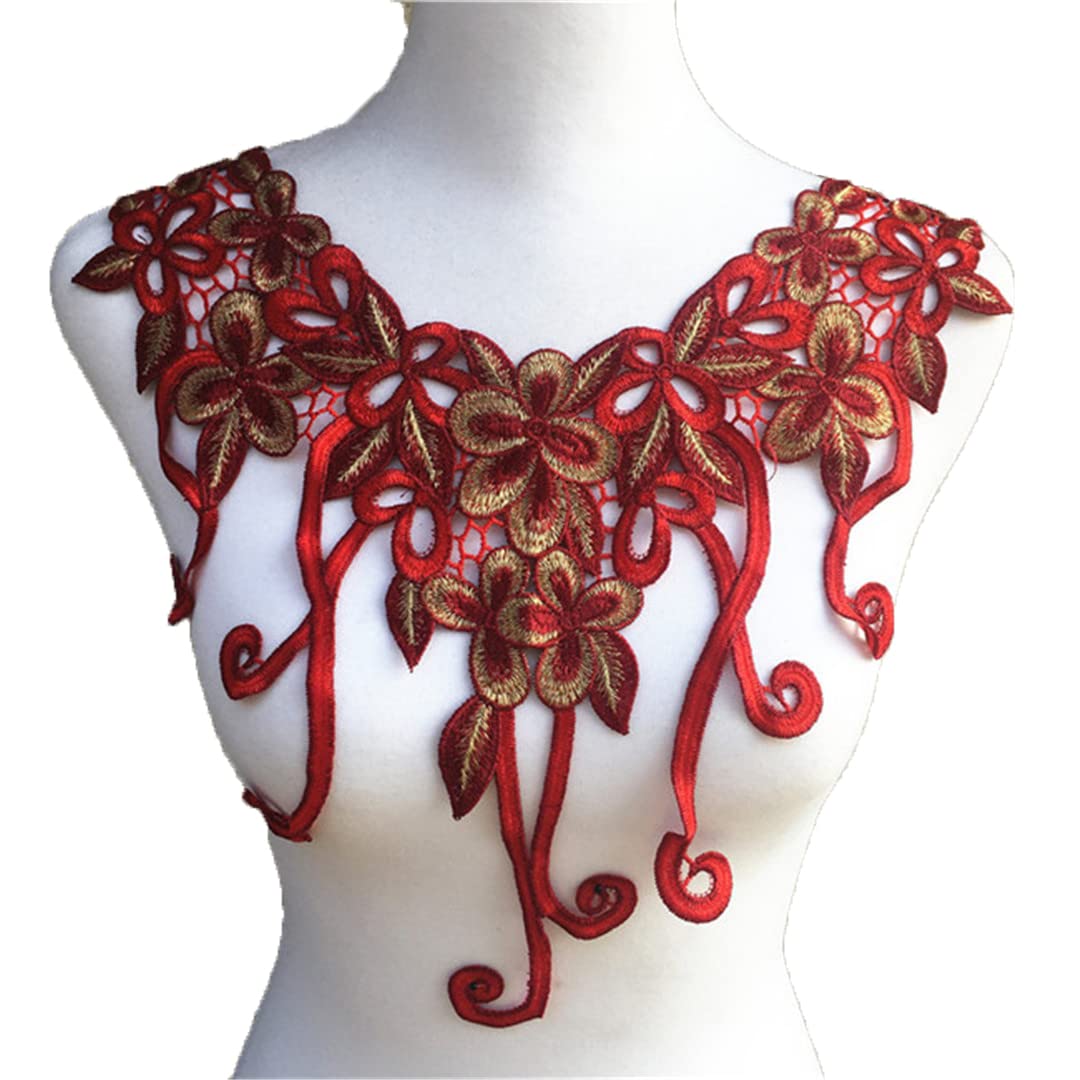 CRAFTYMELODY 10 Piezas De Apliques De Encaje Bordado Clásico - Adornos De Poliéster Retro Para Coser En Ropa