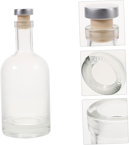 Miniatura 9 de SHOWERORO 2 unids transparente envase botellas de vino transparente mini botellas de bourbon decantador de vidrio vacío decantador ron ginebra