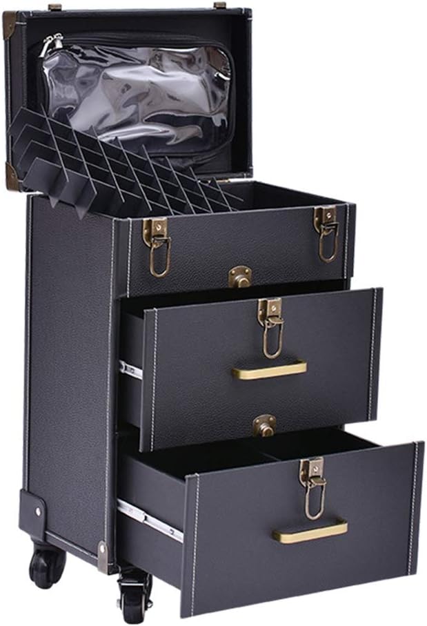Trolley Cosmetic Case Professional Multi-Layer Drawer e Large Vanity Case Capacity Nail Storage Box Toolbox