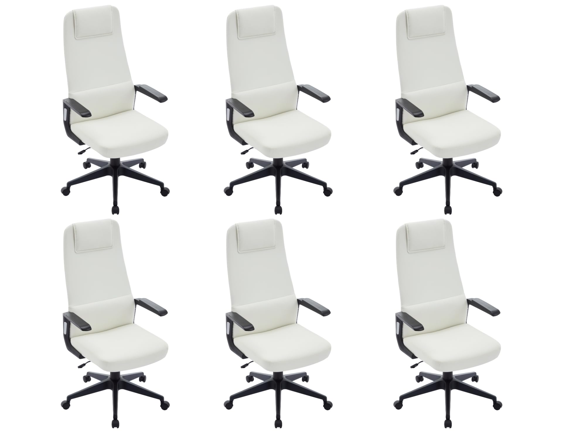 LeisureMod Nexa Collection Ergonomic Office Chair, High-Back Leather