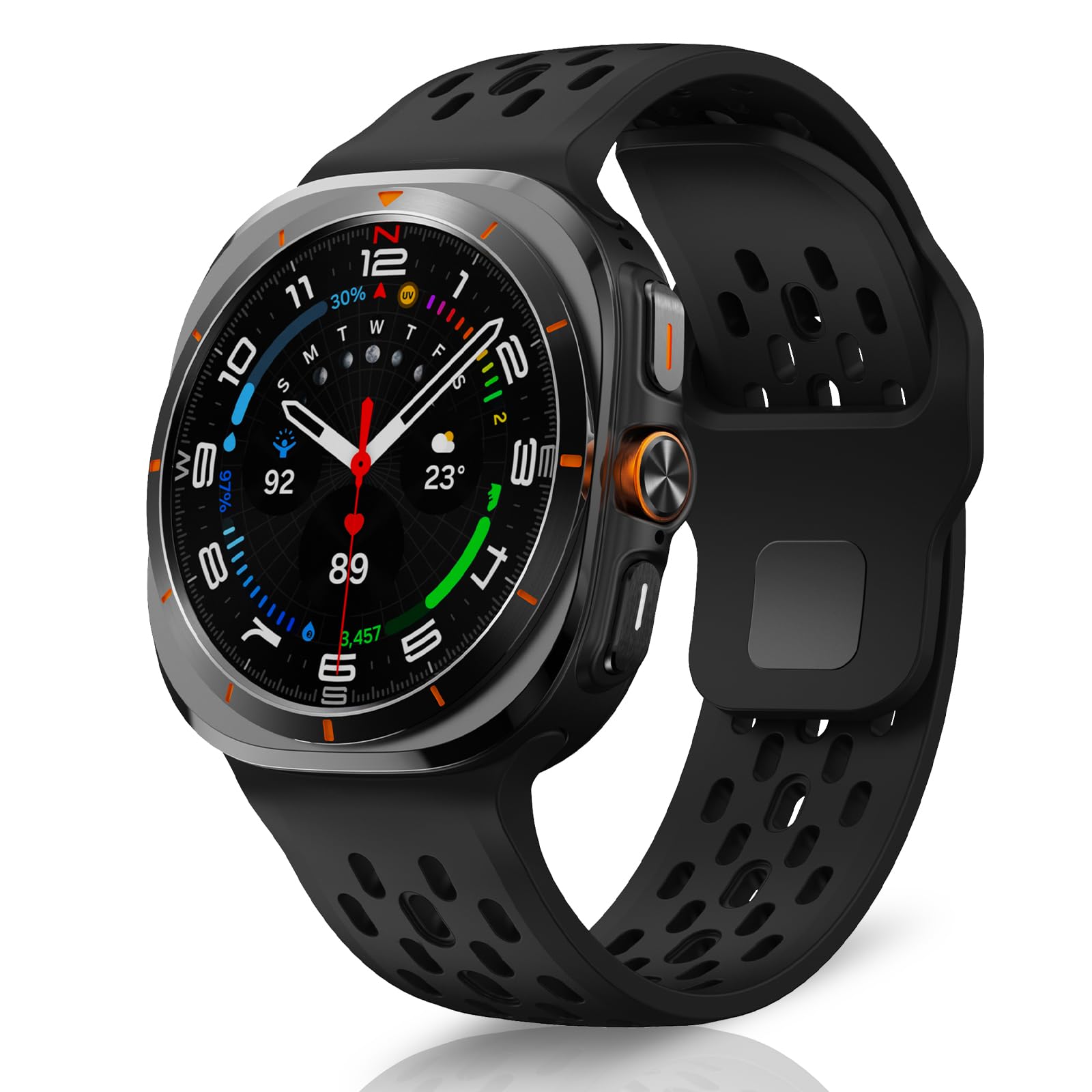 RoYiio Silicone Band for Samsung Galaxy Watch Ultra 2025 Bands Galaxy Watch Ultra 2024 Sport Breathable Soft Replacement Straps for Samsung Galaxy