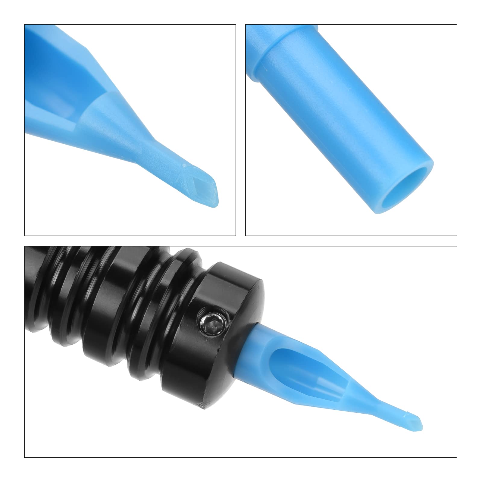 BAMTTOO 50PCS Disposable Tattoo Needle Tips Set Blue 3DT 5DT 7DT 9DT 11DT Plastic Tattoo Nozzle Tips for Tattooing Supplies(11DT) - Image 3