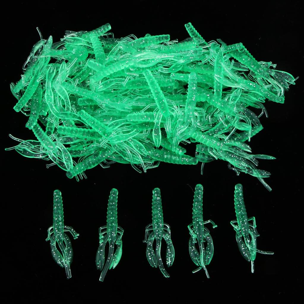 2 Paquetes Señuelos de Suave Señuelo Blando Cebo Artificial Grub Cangrejo en Silicona PVC Flexible con Gran Vibración Y Compatible con
