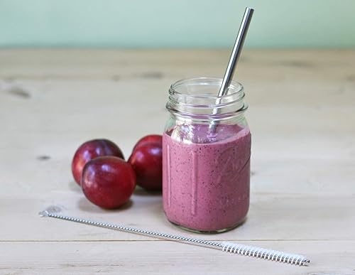 Miniatura 4 de U-Konserve - Cepillo de limpieza para popote de 10.5 pulgadas, color blanco, cepillo reutilizable para popotes, limpiador de tuberías largo, apto