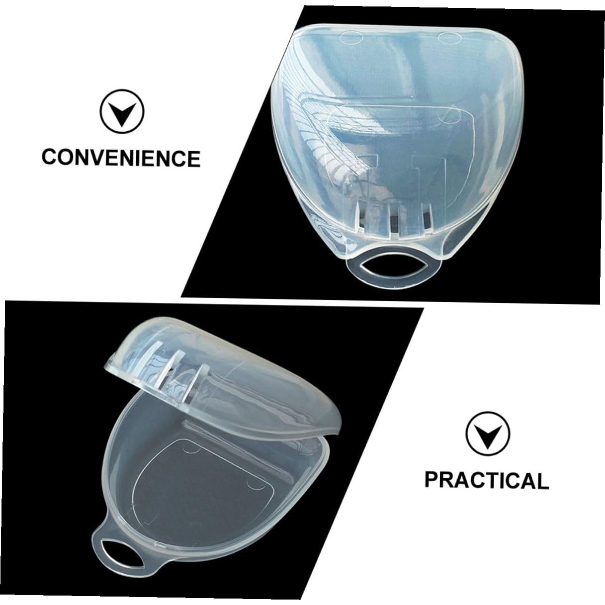 5pcs Lightweight Tooth Guard Storage Boxes with Lid, Compact Denture Organizing Cases for Sports and Boxing Mouth Guards