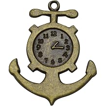Brass Embellishments 20/Pkg-Anchor Clock, Transparent