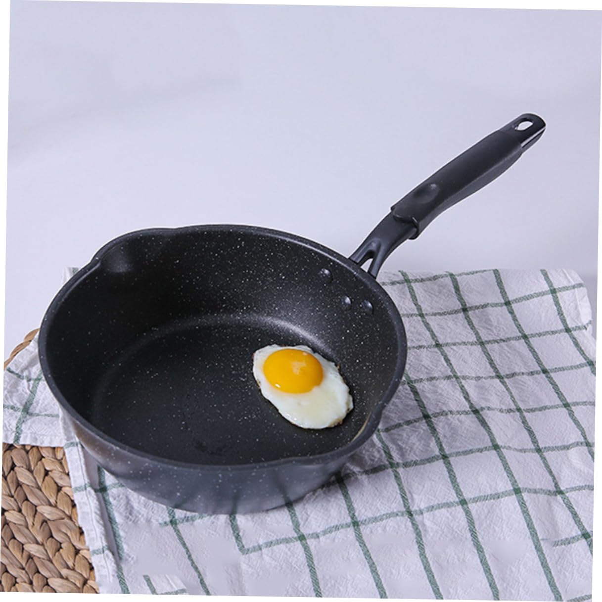 20cm Mini Nonstick Omelette Pan Deep Frying Pan Aluminum Alloy Non-stick Coating without Lid for Home Kitchen Cooking