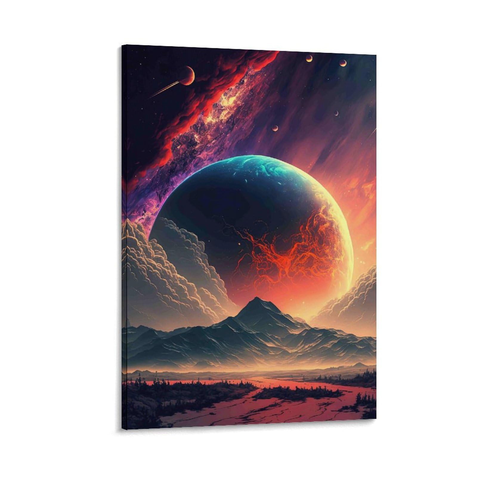 Galaxy Starry Sky 3D Printed Canvas Wall Art Cosmic Nebula Decor nan