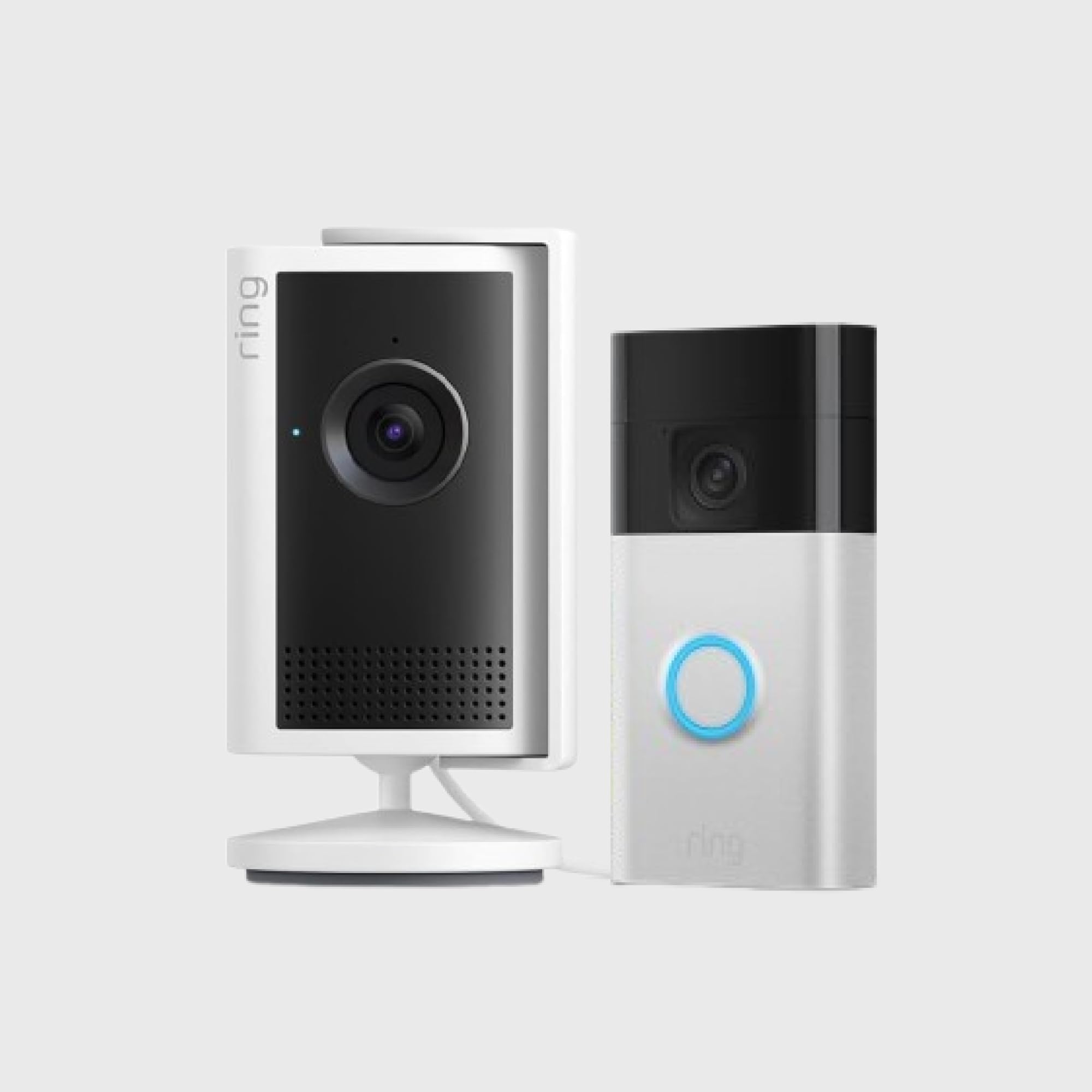 Ring Videocamera interna Plus (ultima generazione) con Videocitofono a batteria | Videocamera di sicurezza plug-in | Retinal 2K, zoom ottimizzato 4x,| Prova gratuita di 30 giorni del piano Ring Home