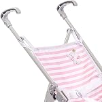JC Toys | Berenguer Boutique | Parapluie unique Poupée bébé Poussette éléphant Thème Édouard Rose Âges 2 +