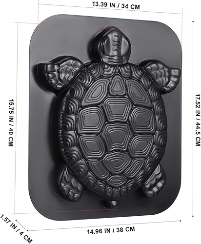 Miniatura 2 de Hemoton Molde de piedra escalonada con forma de tortuga, molde de cemento de hormigón, fabricante de ladrillos escalonados, para entradas,