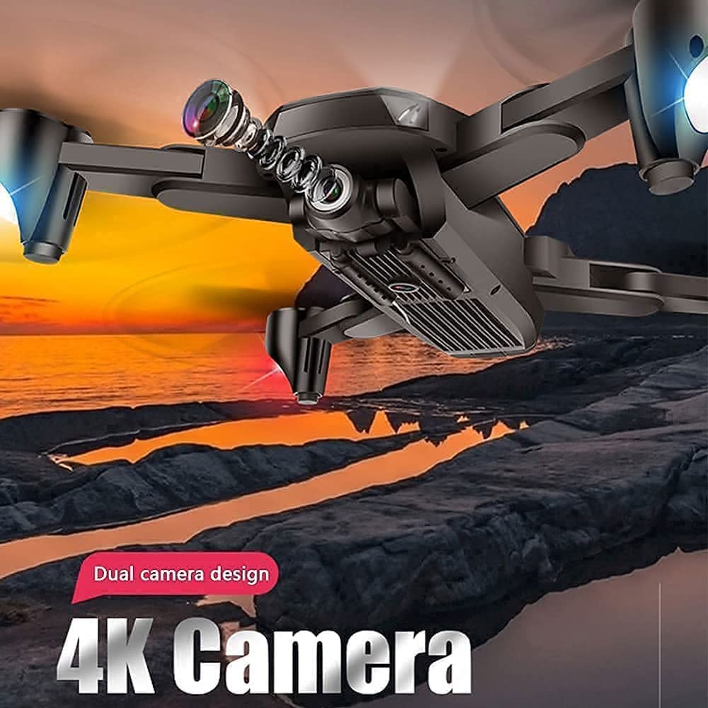 Dron z kamerą 4K HD, profesjonalną podwójną kamerą, wideo na żywo WiFi FPV, inteligentnym unoszeniem o stałej wysokości ciśnienia powietrza, składanym sterowaniem gestami helikoptera RC, trybe