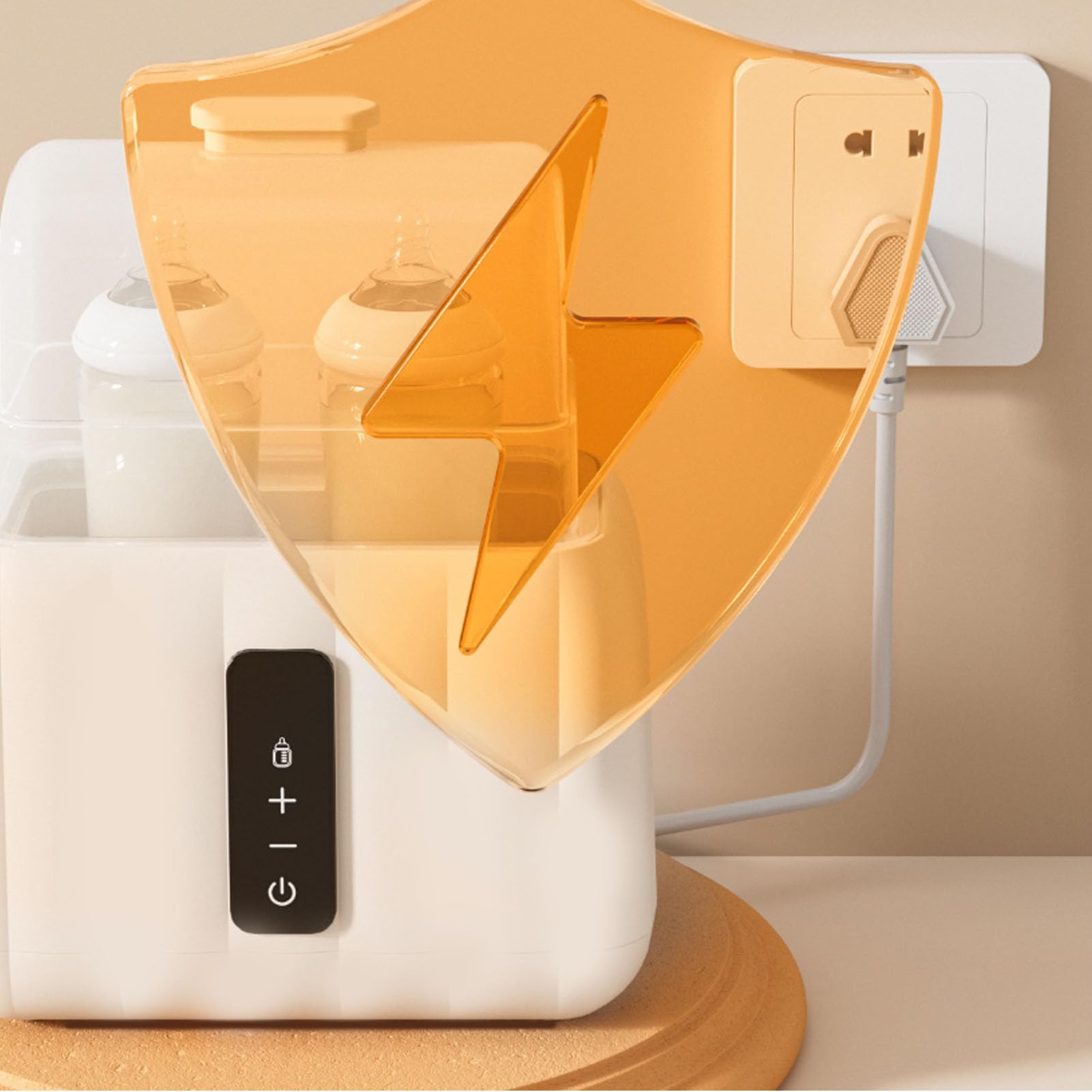 Scaldabiberon, Scaldalatte per Neonati a Riscaldamento Rapido da 200 W per Latte Materno o Formula, Scaldabiberon Rapidi per Tutti i Biberon, Controllo Accurato della