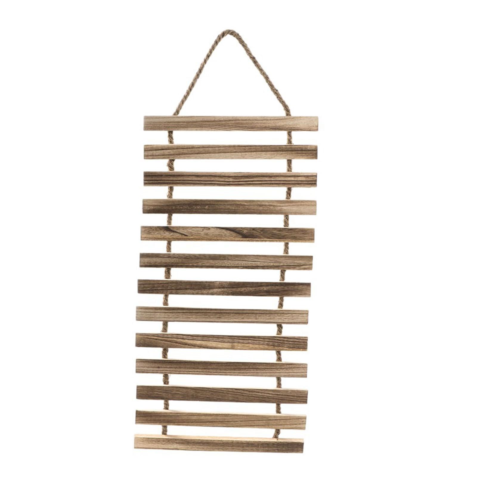Msioytog Wooden Hanging Shelf for Plant Climbing Vine Rustics Wall Decors Balconies Garden Display Hanging Plant Fence Frame