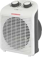 Termoventilador Clatronic HL 3761,termoventilador móvil y compacto, 2 posiciones de calor (1000/2000 W), posición de frío (ventilador), asa de transporte robusta, blanco